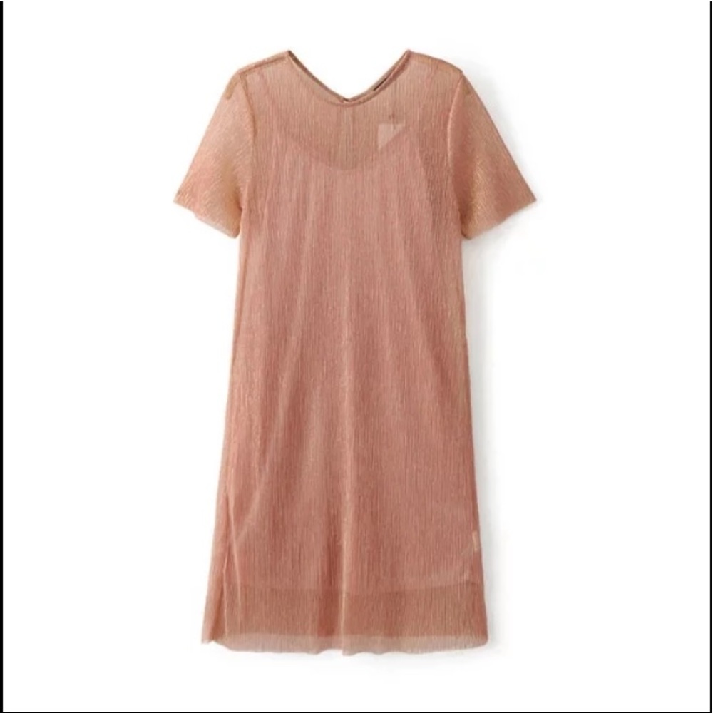 Zara inspired dusty pink shift dress